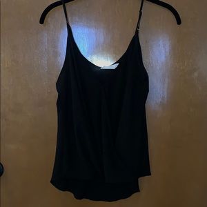 Black deep v blouse from Nordstrom